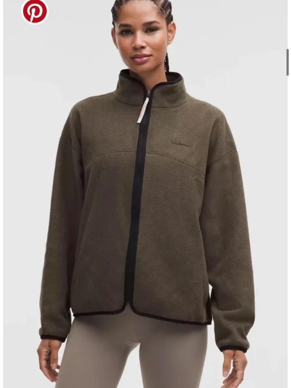 lululemon Olive Full-Zip fleece Jacket